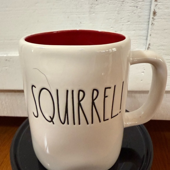 Rae Dunn Other - Rae Dunn X Disney Up - Squirrel Mug - Cream with Red Interior